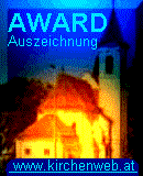 Awardauszeichnung von kirchenweb.at für diese informative übersichtlich gestaltete Wolfgangs Seite